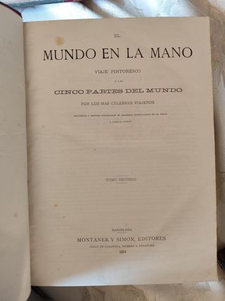 Coleccion libros "El mundo en la mano" de 1875.