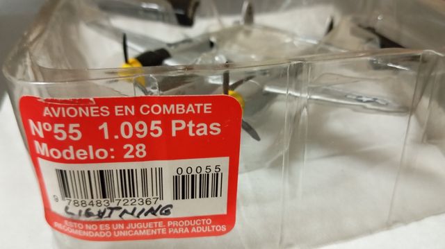 Aereo P-38 Lightning scala 1:95