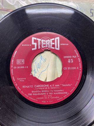 Disco 45 giri Carosone - Giacca Rossa