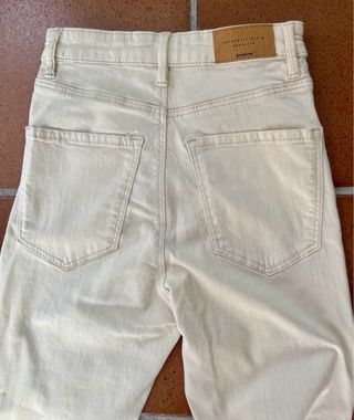 2 Pantalones pitillo Stradivarius: beige & vichy