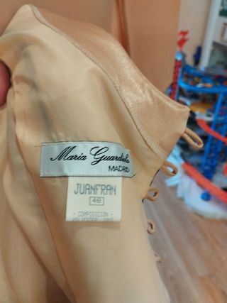 Traje fiesta beige y marrón.Solo hoy !! Bajada