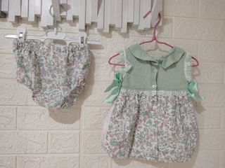 Conjunto Foque, bebé niña 9 meses - Vestido/culote