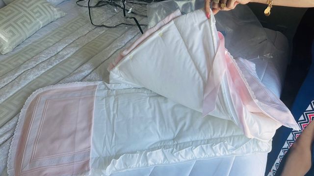 Saco capazo bebé rosa