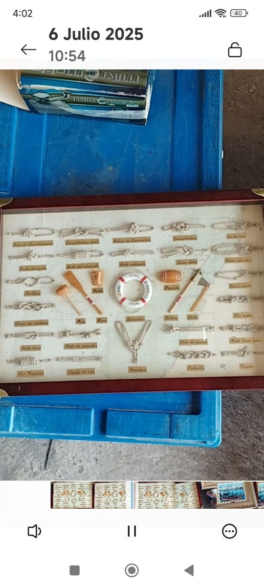 Cuadro nudos marineros vintage