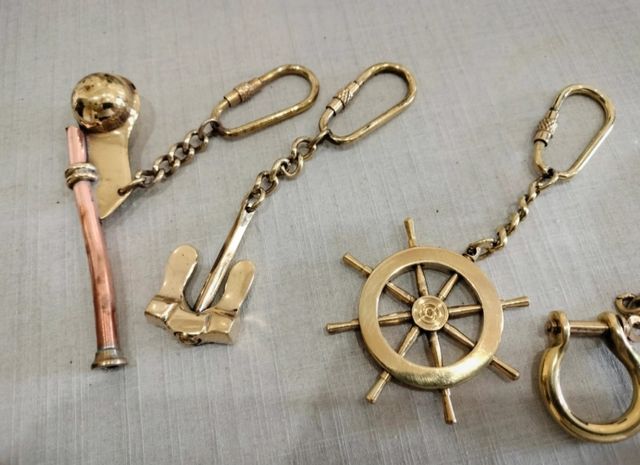 Llaveros náuticos - 6uds de latón mazizo