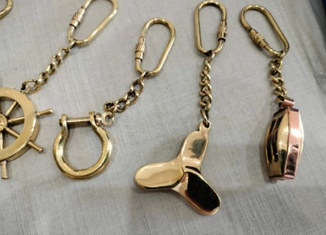 Llaveros náuticos - 6uds de latón mazizo