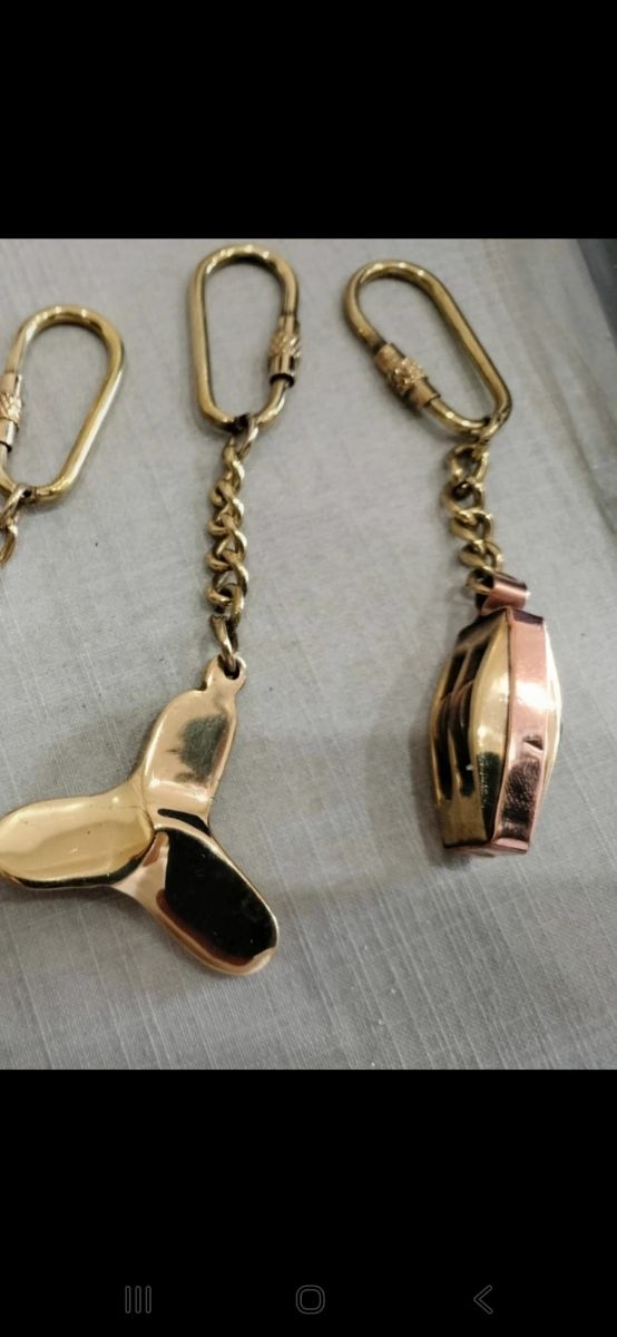 Llaveros náuticos - 6uds de latón mazizo