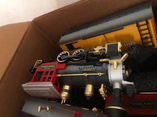 Tren antiguo vintage locomotora- vagones y railes