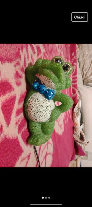 Lampada Rana Verde Ceramica