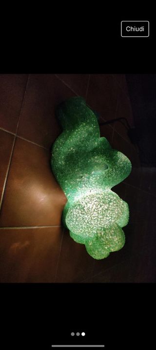 Lampada Rana Verde Ceramica