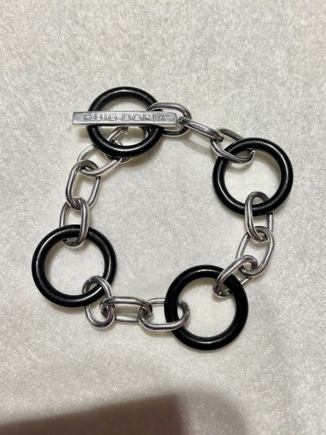 Pulsera Puig Doria plata negra