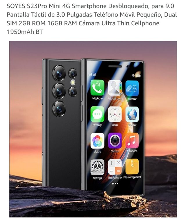 Mini móvil tipo Samsung S23 pro