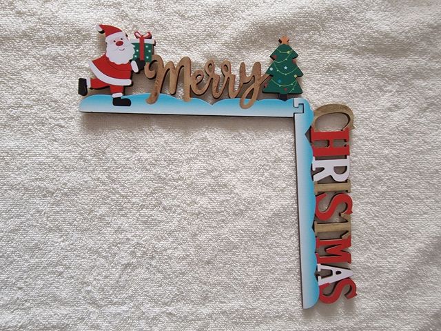 Adorno Navideño Puerta - Madera a la derecha