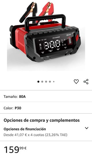 Cargador batería coche 6V-24V