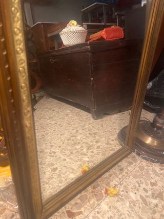 Espejo vintage dorado