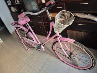 Bicicleta mujer vintage rosa Marca popal