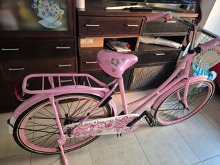 Bicicleta mujer vintage rosa Marca popal