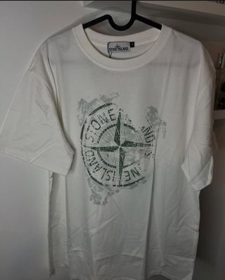 Camiseta Stone Island blanca - Talla M