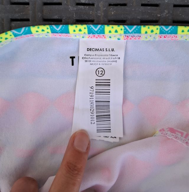 Bikini niña culot, estampado frutas