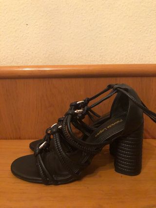 PATRICIA LOPES - Sandalias negras tacón 36