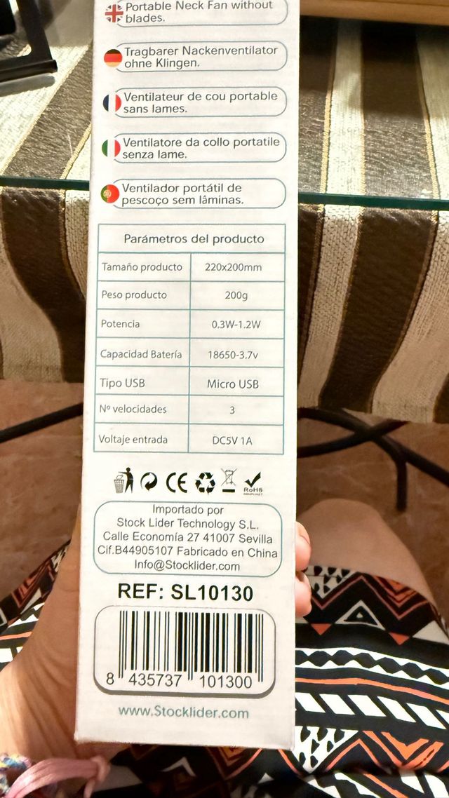 Ventilador cuello Stock Lider - Rosa