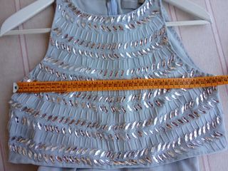 Vestido largo con abalorios de cristal