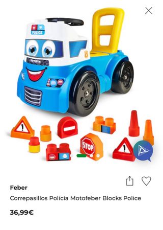 Correpasillos Policia Motofeber con Bloques