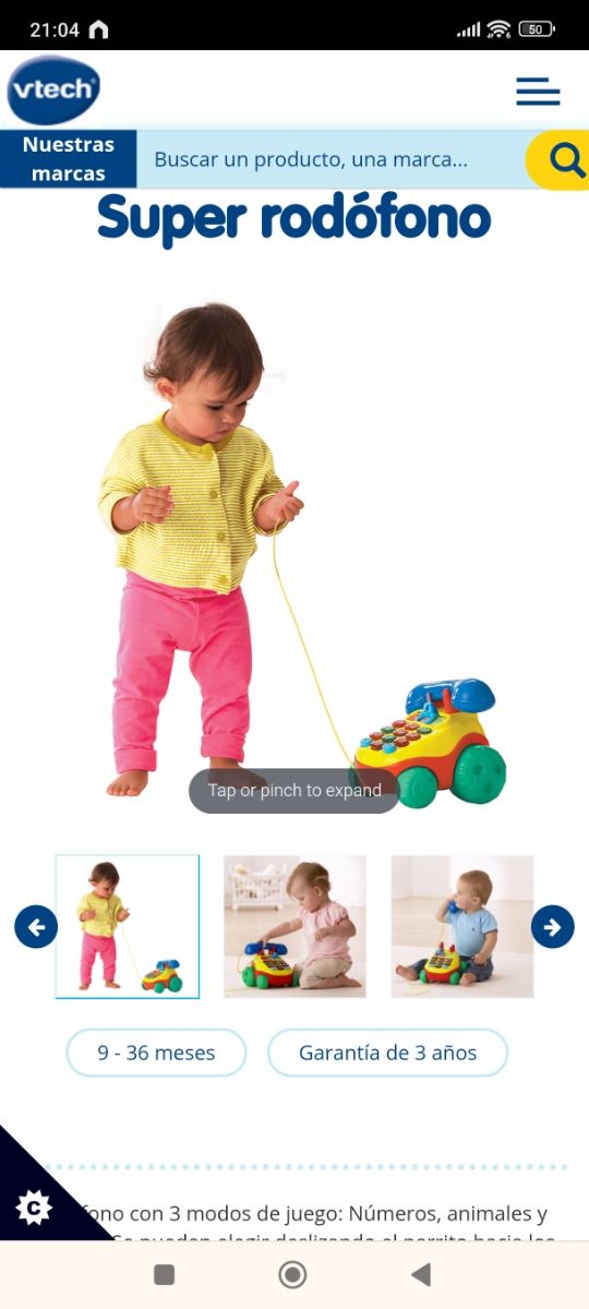 Teléfono VTech Super Rodófono