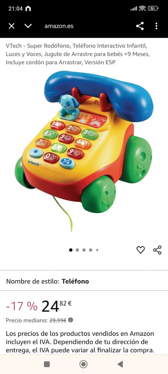 Teléfono VTech Super Rodófono