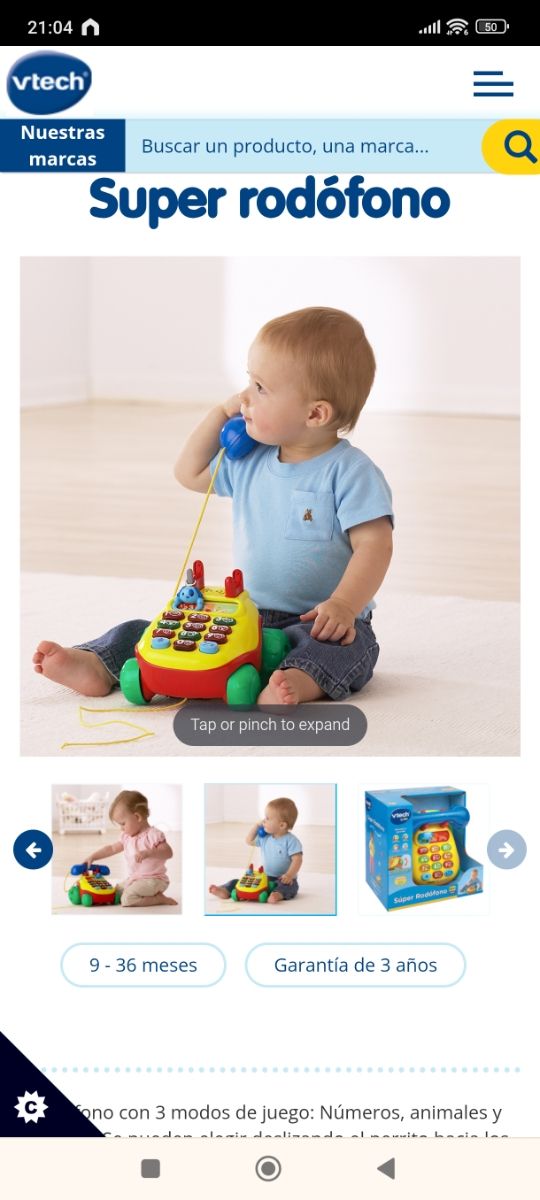 Teléfono VTech Super Rodófono