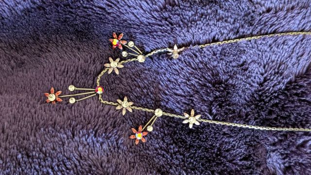 Colar Flores Prata - Rosa & Brilhante