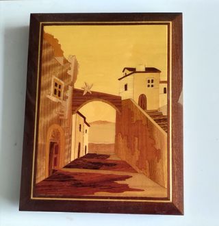 Intarsi Legno: 5 quadri marini