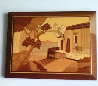 Intarsi Legno: 5 quadri marini