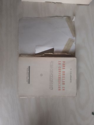 Libro antiguo: Para brillar en conversación.