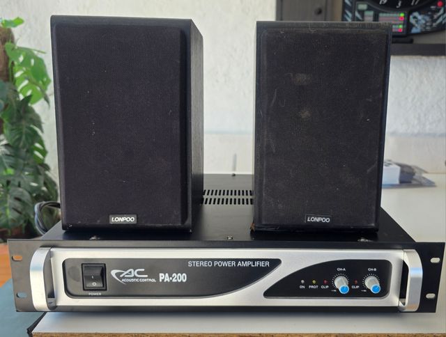 Amplificador PA-200 + 2 Altavoces de calidad