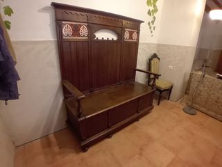 Banco arcón antiguo de madera
