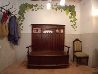 Banco arcón antiguo de madera