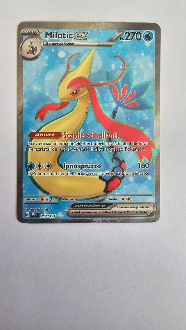 Feebas full art + Milotic ex espansione Scintille