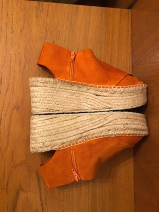 BIMBA Y LOLA - Alpargatas cuña ante naranja 36