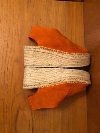 BIMBA Y LOLA - Alpargatas cuña ante naranja 36