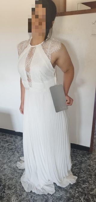 Vestido novia blanco talla L 