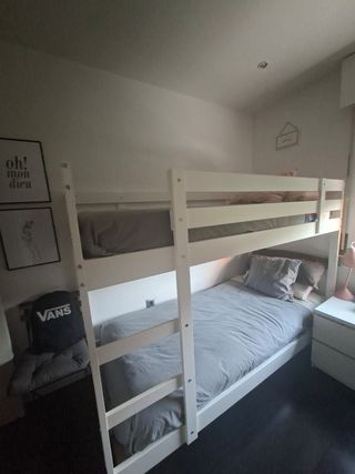 Litera blanca Ikea - cama nido
90x200