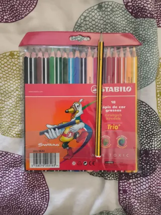 Lápices Stabilo Trio - 18 colores