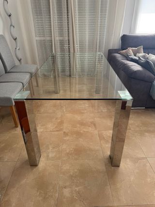 Mesa cristal moderna - Comedor