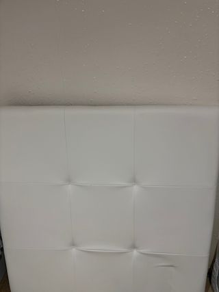 Cabecera cama individual blanca - Piel sintética