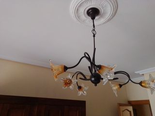 Lámpara techo beige - gris