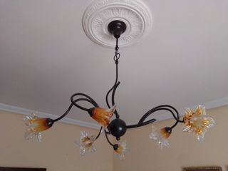 Lámpara techo beige - gris