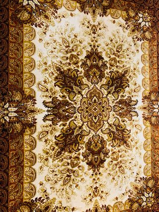 Alfombra estilo persa antigua - Beige y marrón