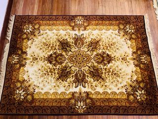 Alfombra estilo persa antigua - Beige y marrón