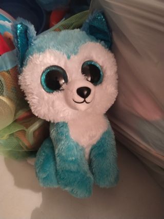 Peluche Perro Azul - Ojos Grandes